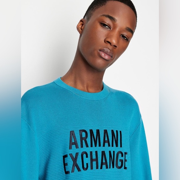 Armani Exchange ORGANIC COTTON SWEATER - Picture 1 of 9